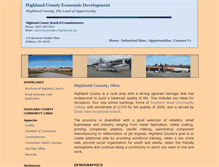 Tablet Screenshot of highlandcountyeconomicdevelopment.co.highland.oh.us