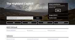 Desktop Screenshot of highland.gov.uk