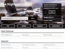 Tablet Screenshot of highland.gov.uk